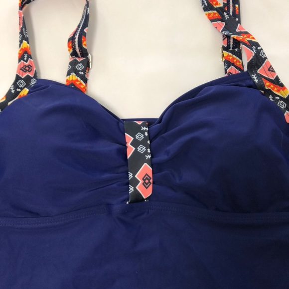 Cute royal blue tankini Sz L. Never been worn. - Picture 4 of 6